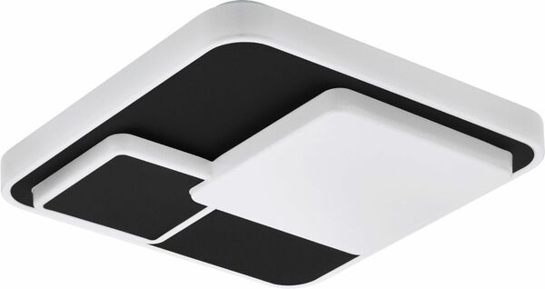 Bild 1 von Eglo LED Deckenleuchte Lepreso 38,5 x 38,5 cm weiß-schwarz, warmweiß