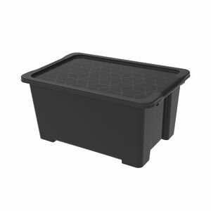 Rotho Aufbewahrungsbox EVO Easy 44 L, BLACK COLLECTION 58,3 x 39,2 x 27,7 cm (L x B x H)