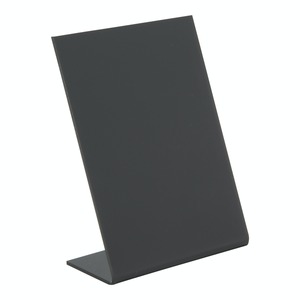 Securit® Tischkreidetafel im L-fürmat, matte Vorder- und glänzende Rückseite, A7, Schwarz, 5er Set