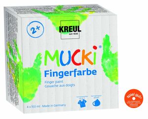Kreul Mucki Fingerfarbe 4er Set je 50 ml