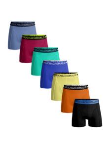Muchachomalo 7er-Pack Boxershorts Herren - Weicher Bund perfekte Qualität in Größe M. Farbe: Grey/orange/yellow/blue/red
