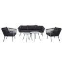 Bild 1 von Lounge-Set Vilvoorde 5-teilig grau/schwarz