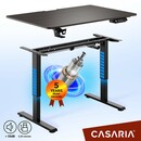 Bild 4 von Casaria® Höhenverstellbarer Schreibtisch inkl. Kabelführungen, Getränke- und Kopfhörerhalter Braun