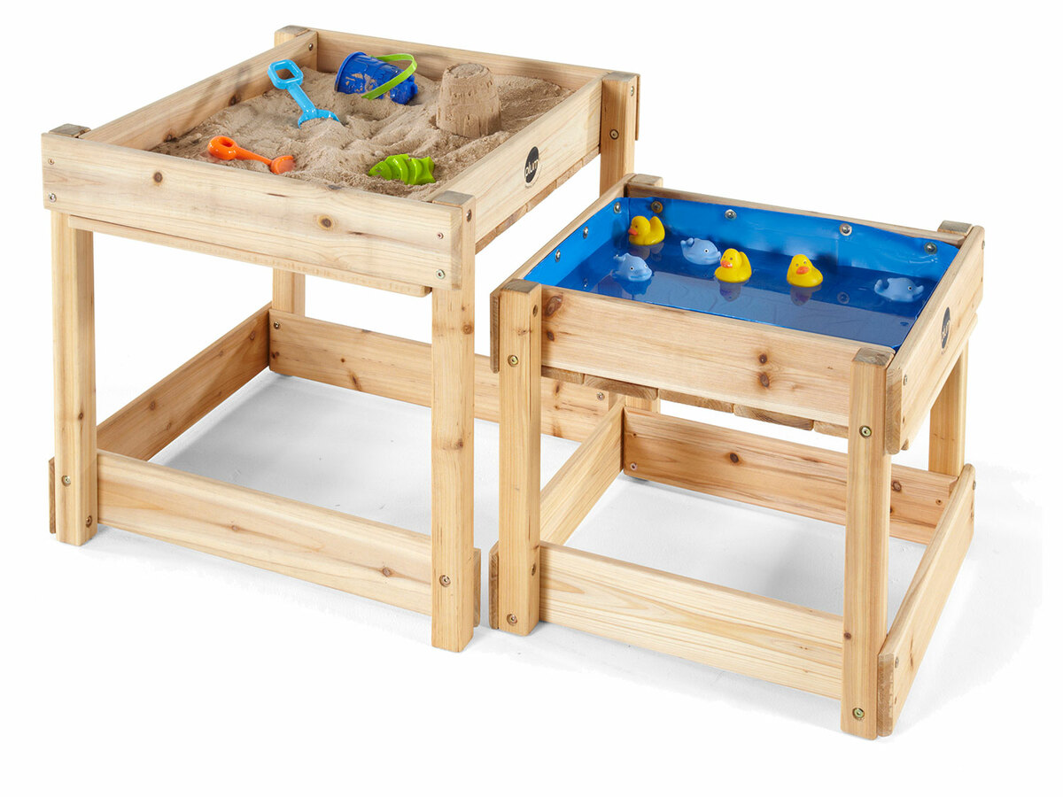 Bild 1 von Plum® Sand- und Wassertisch Sandy Bay aus Holz, 2er Set