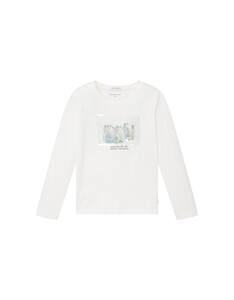 TOM TAILOR - Mini Girls Oversized Shirt mit Pailetten- und Glitzer-Applikation auf der Front