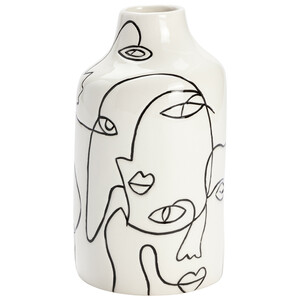 Vase mit abstraktem Gesicht
