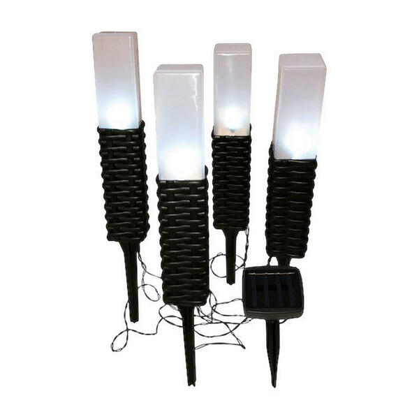 Bild 1 von LED-Outdoor-Erdspieß 4er-Set NV4125022 schwarz Kunststoff B/H/L: ca. 6x43x6 cm