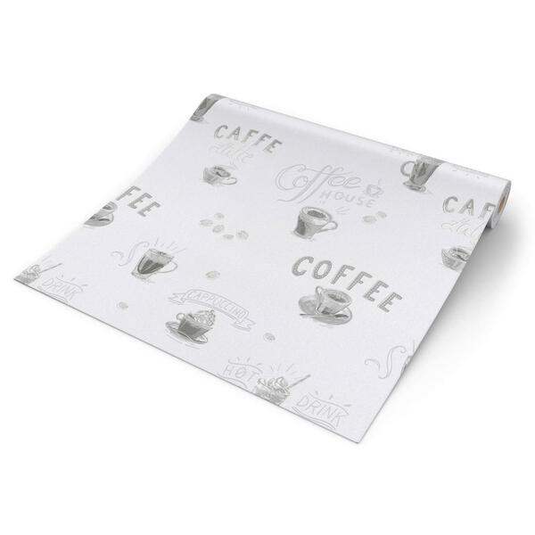 Bild 1 von Vliestapete Coffee grau B/L: ca. 53x1005 cm