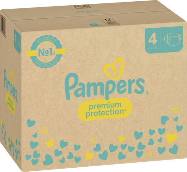 Bild 1 von Pampers premium protection Windeln Gr.4 (9-14kg) Monatsbox