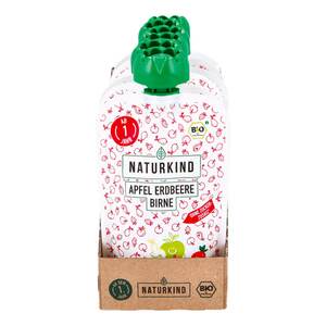 NATURKIND Bio Quetschbeutel Apfel Erdbeere Birne 100 g, 6er Pack
