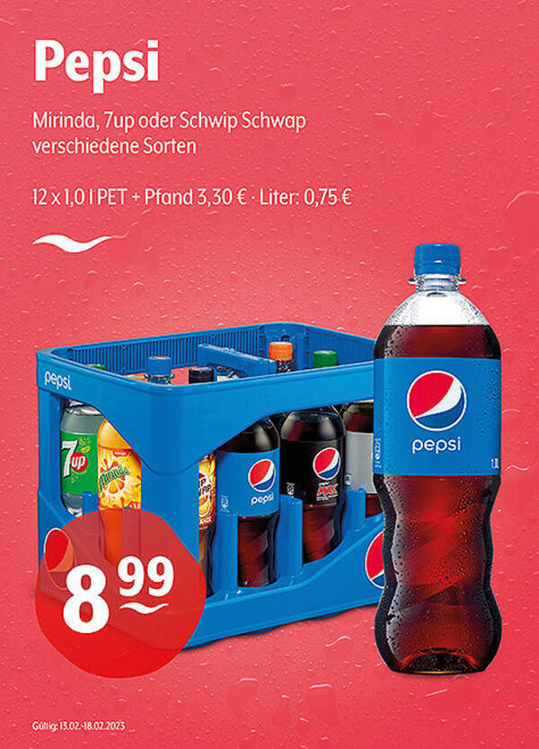 Bild 1 von Pepsi Mirinda, 7up oder Schwip Schwap
verschiedene Sorten