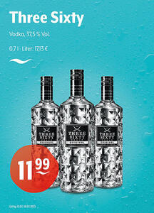 Three Sixty Vodka
37,5 % Vol.