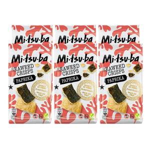 Mitsuba Seaweed Crisps Paprika 70 g, 6er Pack