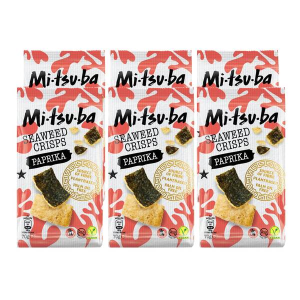 Bild 1 von Mitsuba Seaweed Crisps Paprika 70 g, 6er Pack