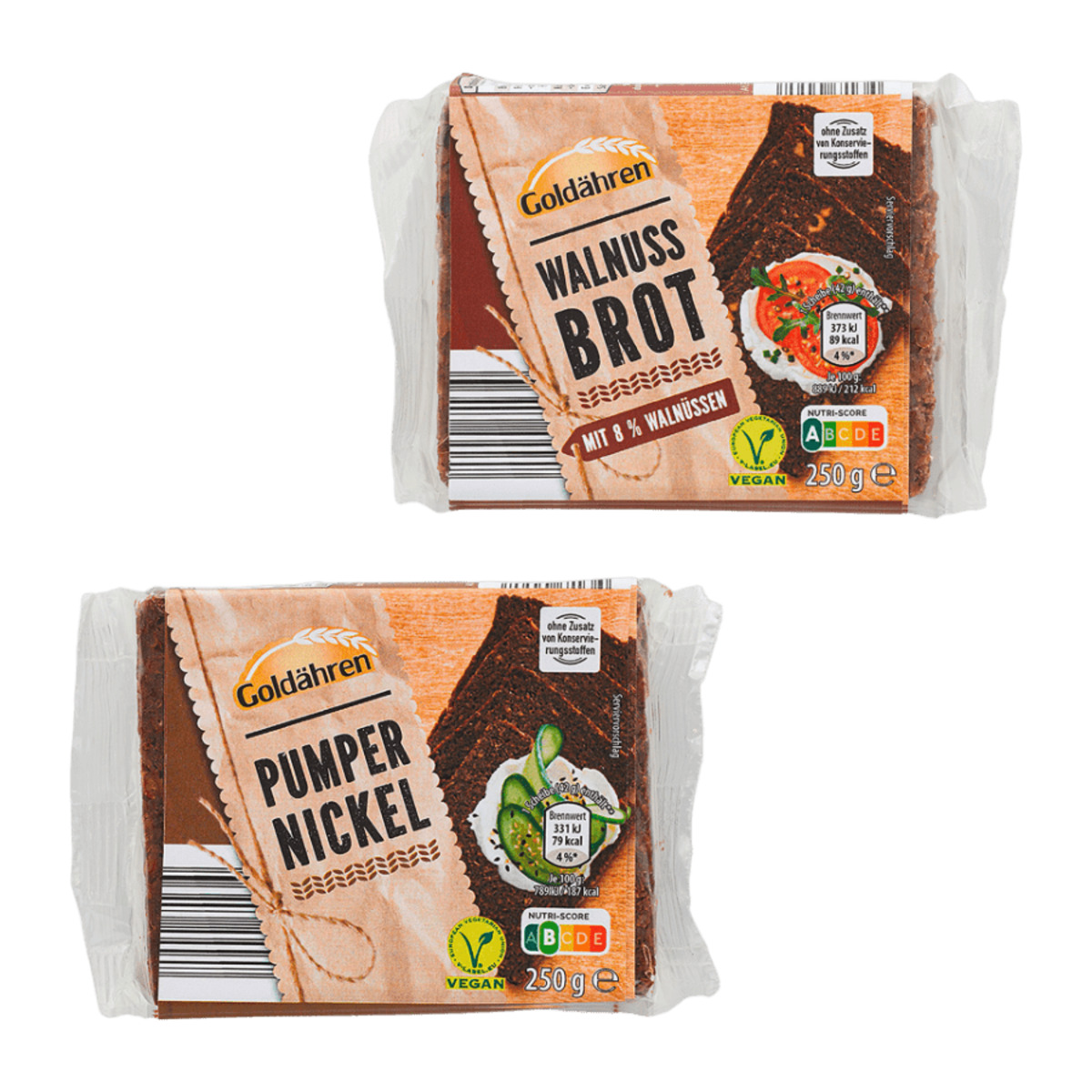 GOLDÄHREN Pumpernickel / Walnussbrot von ALDI Nord ansehen!