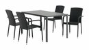 Bild 4 von JERSORE L140 Tisch schwarz + 4 HALDBJERG Stuhl schwarz