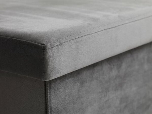 Bild 2 von Pouf AUNING 76x38 m/Stauraum grauer Samt