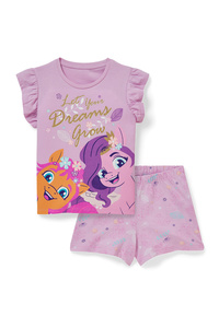 C&A My little Pony-Shorty-Pyjama-mit In-Conversion Baumwolle, Lila, Größe: 110