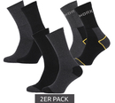 Bild 1 von 2er Pack STAPP Mega Allround Thermo-Socken & Arbeits-Socken Baumwoll-Strümpfe Schwarz/Grau