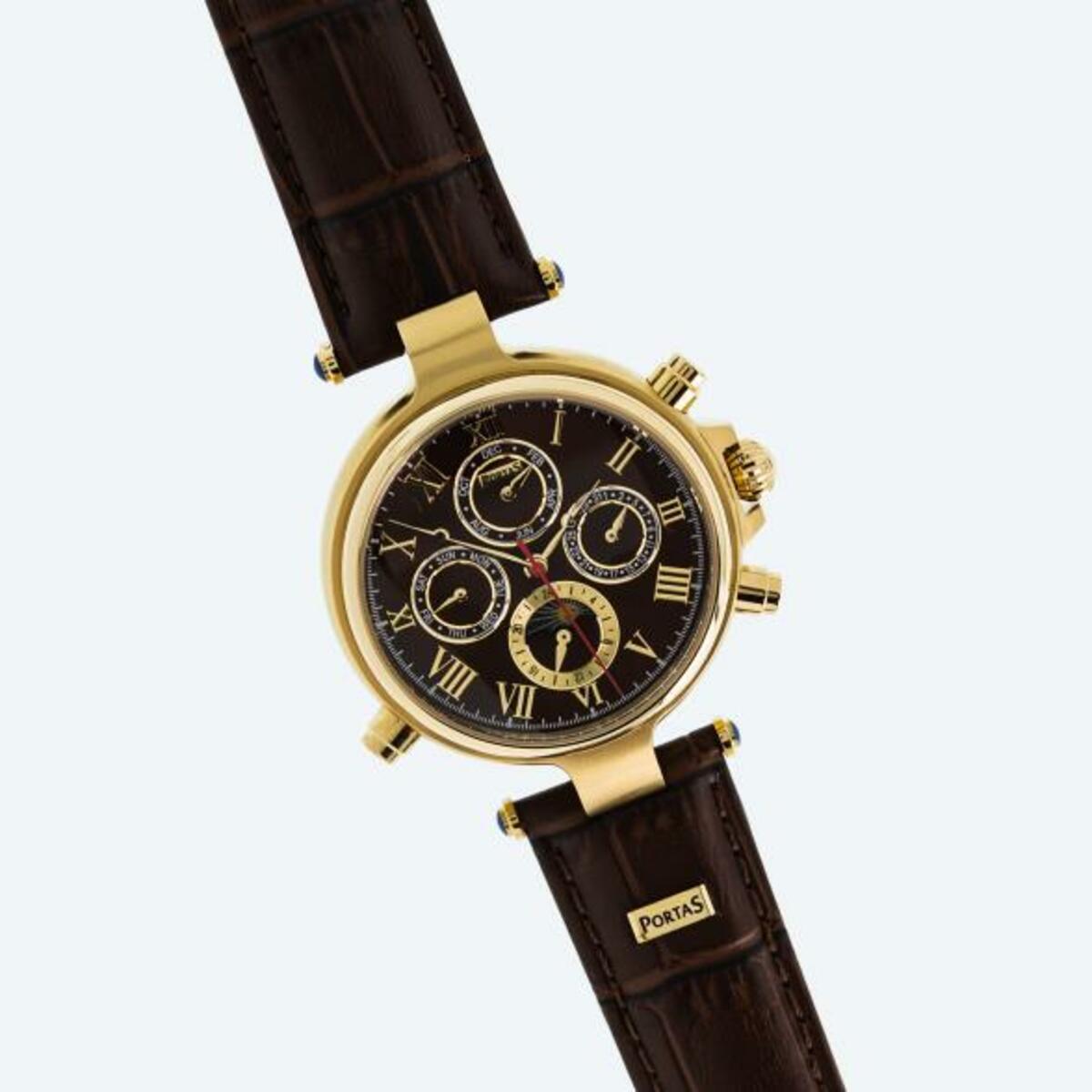 Bild 1 von PortaS Herren-Automatikuhr "Wettiner", braun