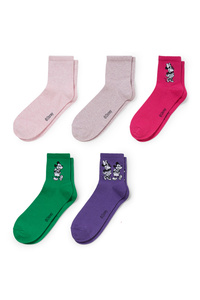 C&A Multipack 5er-Socken mit Motiv-Disney, Pink, Größe: 35-38