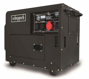 Scheppach Stromerzeuger »Scheppach Stromerzeuger 4800W / DSE5500 Black Edition«, 4.8 in kW, Diesel-Generator mit Elektrostart