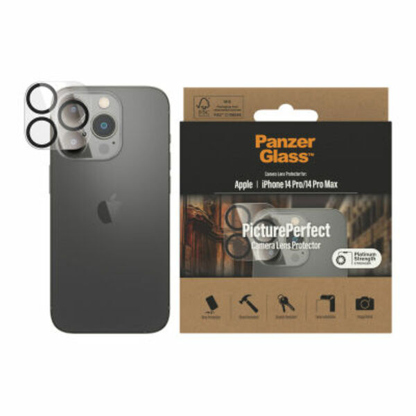 Bild 1 von PanzerGlass Camera Protector iPhone 14, 6.1''Pro/6.7" Pro max transparent, Stoßfest, kratzbeständig