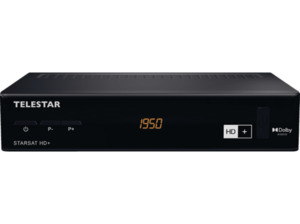 TELESTAR Starsat HD+ AAC Receiver (HDTV, Karte inklusive, DVB-S, DVB-S2, Schwarz)