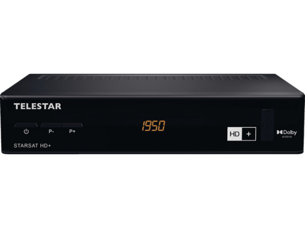 Bild 1 von TELESTAR Starsat HD+ AAC Receiver (HDTV, Karte inklusive, DVB-S, DVB-S2, Schwarz)