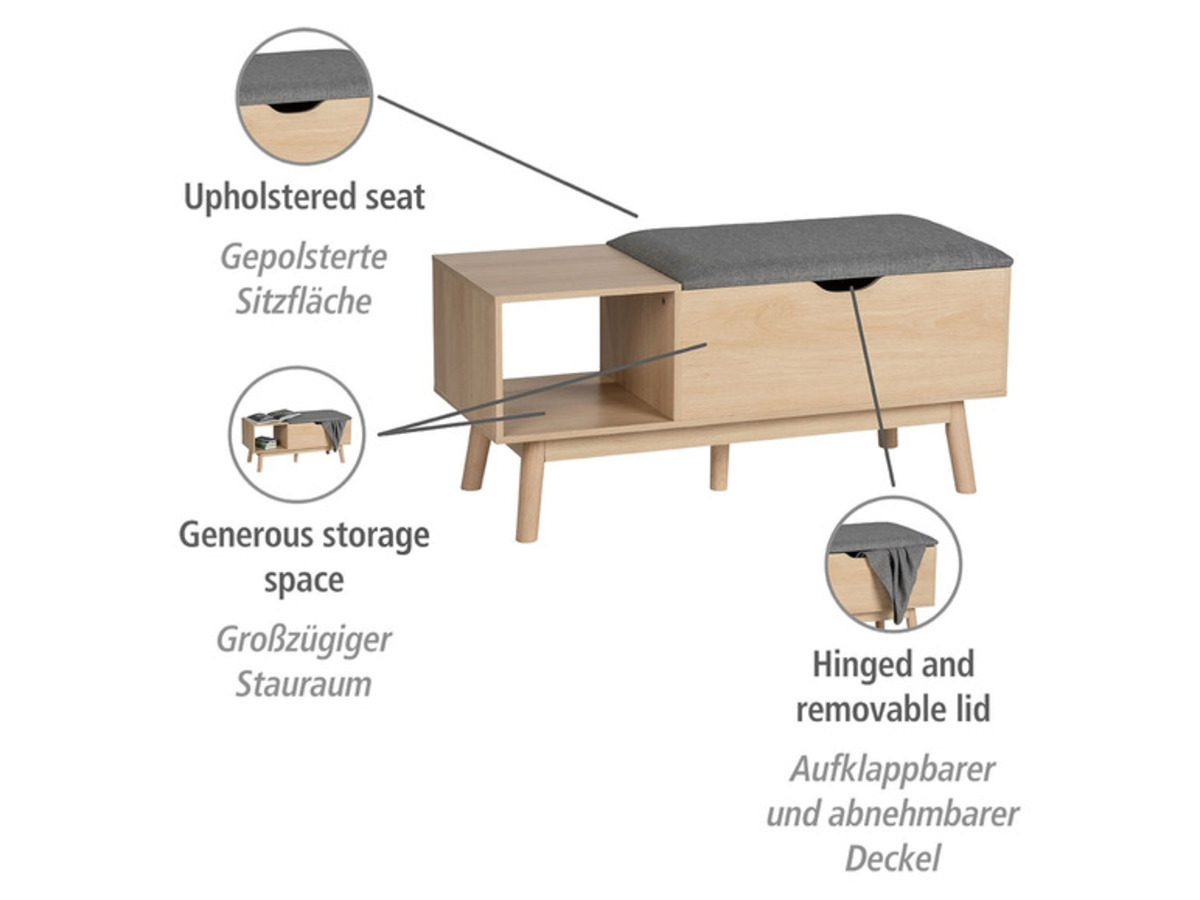 Bild 4 von Wenko Schuh- und Sitzbank mit Sitzpolster und Staufach