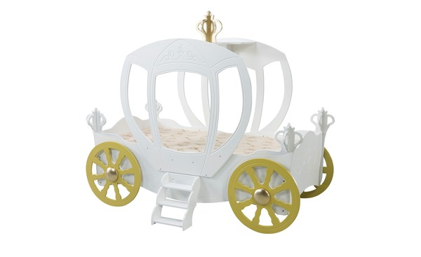 Bild 1 von Autobett  Prinzessinnen-Kutsche weiß Maße (cm): B: 120 H: 173,8 T: 205 Babyzimmer & Kinderzimmer