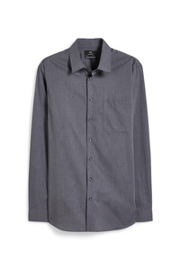 C&A Businesshemd-Regular Fit-Kent-bügelleicht, Grau, Größe: XL