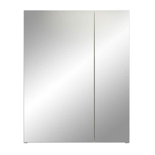 Bild 1 von Spiegelschrank RIVA 60 x 75 cm weiß - Tiefe 16 cm - 2 Drehtüren