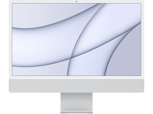Bild 1 von APPLE iMac 2021 MGTF3D/A CTO, All-in-One PC mit 23,5 Zoll Display, Apple M-Series Prozessor, 16 GB RAM, 512 SSD, M1 Chip, Silber