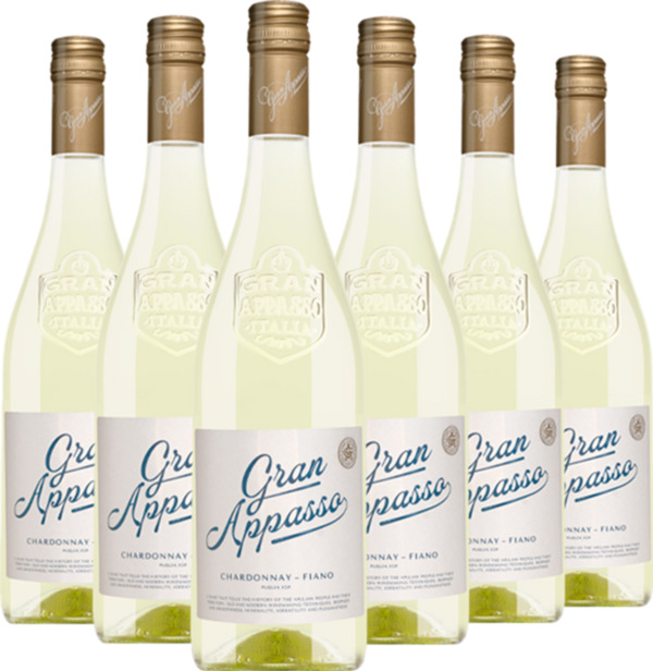 Bild 1 von 5+1 Paket Gran Appasso Chardonnay & Fiano Puglia IGP 2022