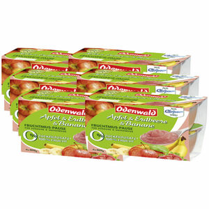 Odenwald Apfelmus mit Erdbeere & Banane, 6er Pack