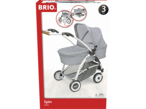 BRIO Puppenwagen Spin, grau Mehrfarbig