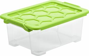 Rotho Box mit Deckel EVO SAFE
, 
11 l, transparent/ grün