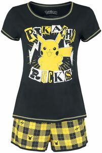 Pokémon Pikachu - Rocks Schlafanzug schwarz gelb