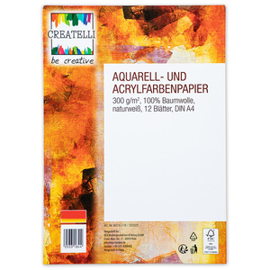 Createlli Aquarell- & Acrylpapier A4