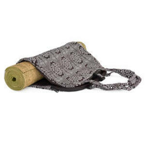 Maharaja Collection: Gemusterte Yoga Bag NAMAST&Eacute; "Bandhani", schwarz/wei&szlig;
