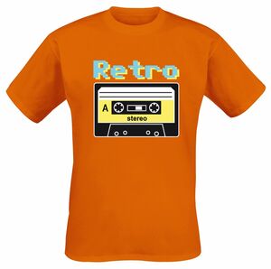 Funshirt Retro Kassette T-Shirt orange
