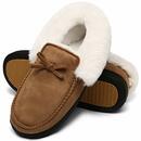 Bild 1 von Mishansha Winter Hausschuhe Damen Memory Foam Plüsch Pantoffeln Frauen Kuschelige Baumwollhausschuhe rutschfest Slippers Braun Gr.40