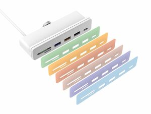 Networx 7-in-1 USB-C Hub, für iMac 24“, inkl. passende Farbsticker, weiß