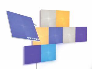 Nanoleaf Canvas Starter Kit, modulares LED-Lichtsystem, 9-teiliges Set, weiß