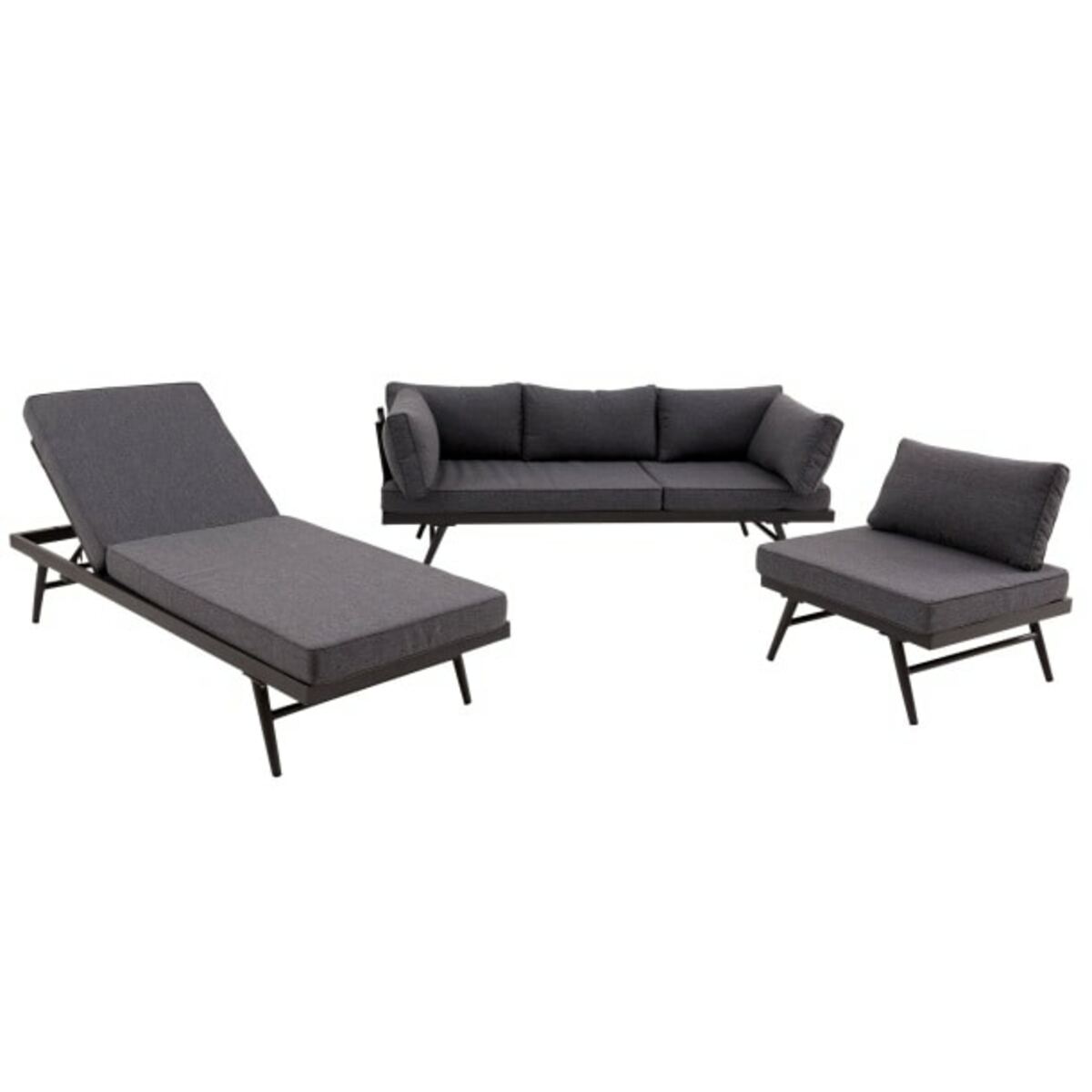 Bild 1 von Loungemöbel-Set Paraiso Grau 3-teilig