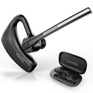 Conambo Bluetooth Headset 5.1,K10C Bluetooth Headset mit Mikrofon,Headset Bluetooth für Autofahren/Business/Büro,in Ear Freisprech Headset Handy Kabellos Kopfhörer Kompatibel mit iPhone Samsung Hu