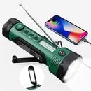 Bild 1 von LED Taschenlampe DAB Radio mit 3000mAh Akku Aufladbar, Handkurbel Solar Notfallradio Dynamo UKW, Kurbelradio DAB+ mit 5 Lichtmodi, Tragbare Campinglampe IPX4, USB-Handyladefunktion für Outdoor/Wande