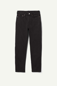 Weekday Mom-Jeans Mika mit hohem Bund Schwarz, Baggy in Größe 26/30. Farbe: Tuned black