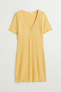 Bild 1 von H&M Geripptes Bodycon-Kleid Gelb, Alltagskleider in Größe XL. Farbe: Yellow